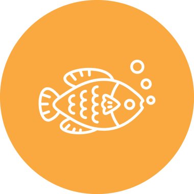 Balık. Web simgesi basit illüstrasyon