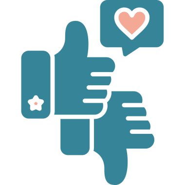 kalp gibi, sanki, sanki, ikon gibi. düzenlenebilir vektör, renk doldurma ve düz illüstrasyon