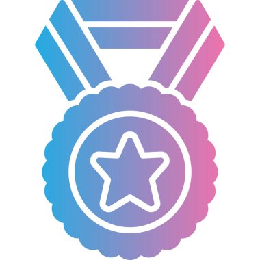 Madalya ikon vektör illüstrasyonu