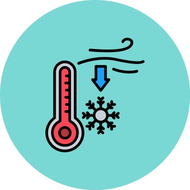 Termometre. Web simgesi basit illüstrasyon