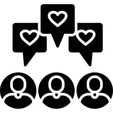 Beyaz arka plan üzerinde izole sohbet Icon set