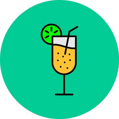 Kokteyl. vektör illüstrasyonu