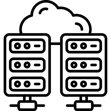 ağ bulut hesaplama simgesi