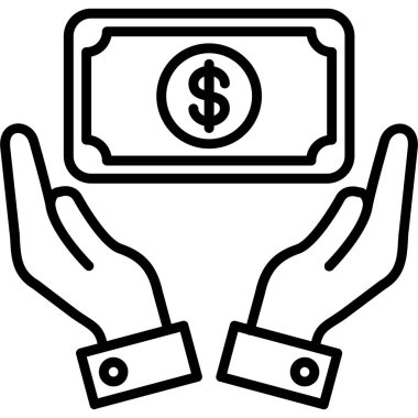 Para için. Web simgesi basit illüstrasyon