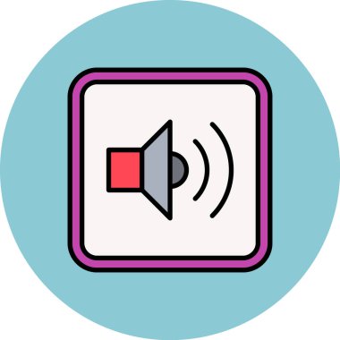 Konuşmacı simgesi. Web için ses vektörü simgelerinin özet çizimi