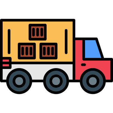 Kamyon. Web simgesi basit illüstrasyon