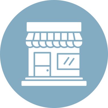 Mağaza. Web simgesi basit illüstrasyon