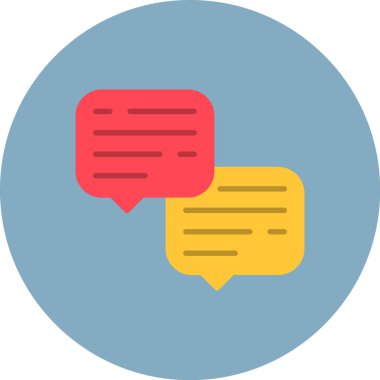 Konuş. Web simgesi basit illüstrasyon