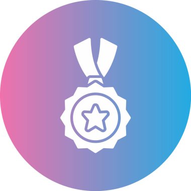 Madalya. Web simgesi basit illüstrasyon