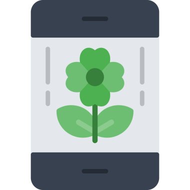 Bitki. Web simgesi basit illüstrasyon