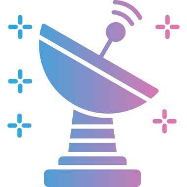 Uydu. Web simgesi basit illüstrasyon