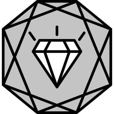 Elmas. Web simgesi basit illüstrasyon