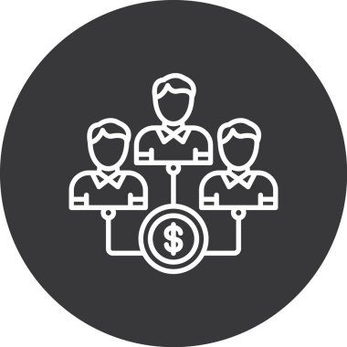 İş insanları simgesinin vektör illüstrasyonu