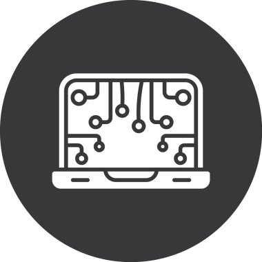 laptop vektör simgesi modern basit vektör çizimi