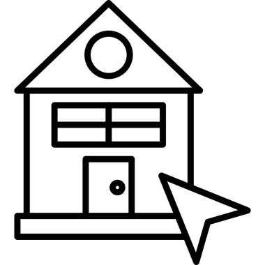 ev simgesi vektör illüstrasyonu