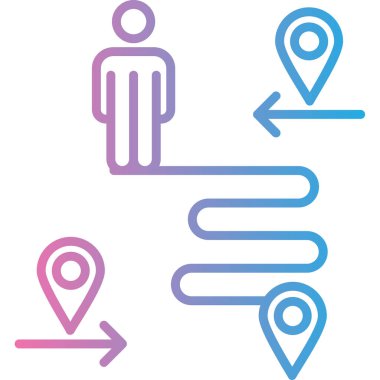 konum simgesi, vektör çizimi