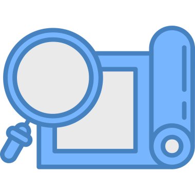 Büyütücü Cam Vektör Simgesi Tasarım İllüstrasyonu