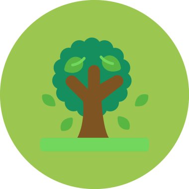 Ağaç simgesinin vektör illüstrasyonu