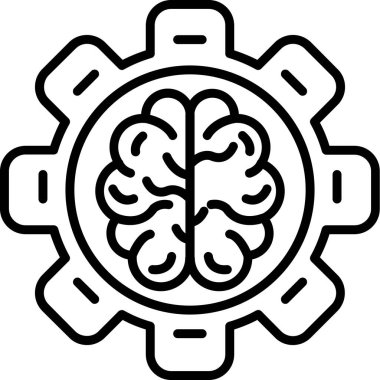 Beyin teçhizatı yapay zeka simgesi