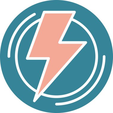 Yıldırım. Web simgesi basit illüstrasyon