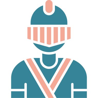 Modern b 'nin vektör illüstrasyonunda ikon asker eksikliği