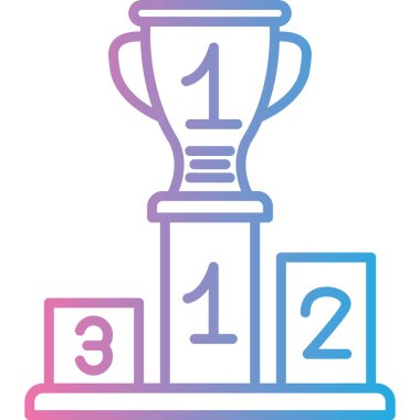 kupa ikonu vektör illüstrasyonu