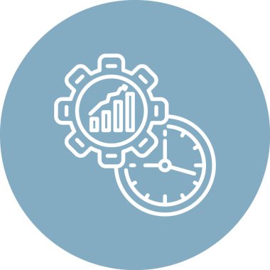 Zaman yönetimi simgesi vektör illüstrasyonu