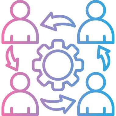 Takım çalışması. Basit illüstrasyon