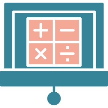 Web simgesi, bilgisayarın vektör illüstrasyonu