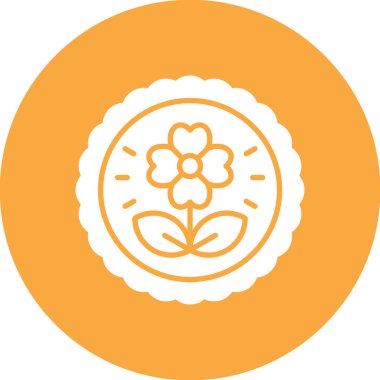 Çiçek. Web simgesi basit illüstrasyon