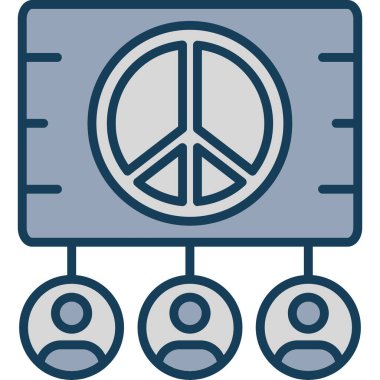 Barış. Web simgesi basit illüstrasyon
