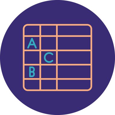 Tablo, Her Kullanım İçin Basit Vektör Simgesi