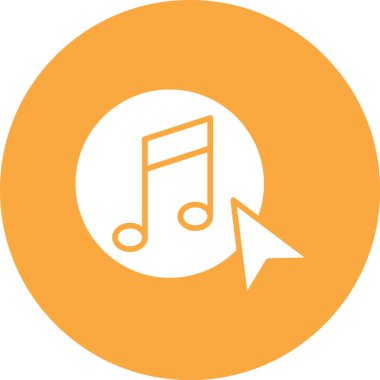 Müzik simgesi vektör illüstrasyonu