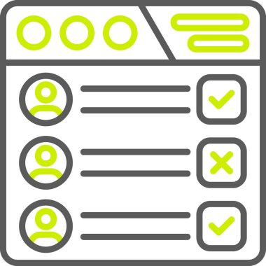 Denetim listesi sayfa düz vektör simgesi