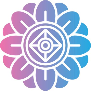 Çiçek. Web simgesi basit illüstrasyon