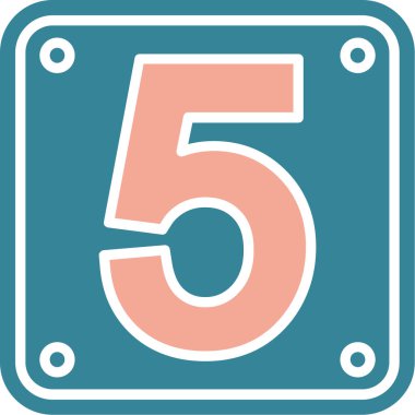 5 işaret simgesi illüstrasyonu