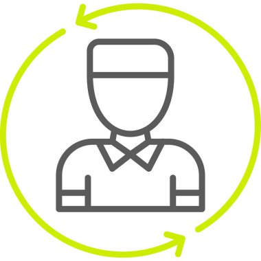 İnsanların vektör gösterimi simgesi, çizgi