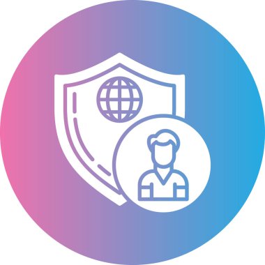 Bir güvenlik görevlisi simgesi çizimi