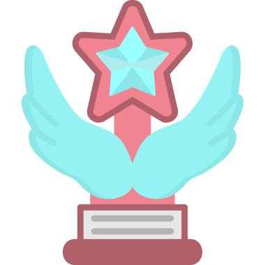 Kanat vektör tasarımlı yıldız