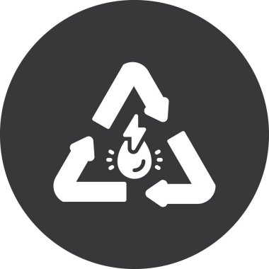 Geri dönüşüm vektör simgesi modern tasarım illüstrasyonuName