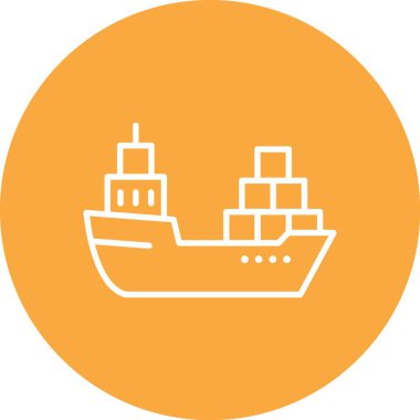 Gemi. Web simgesi basit illüstrasyon