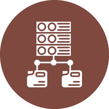 veritabanı. Web simgesi basit illüstrasyon