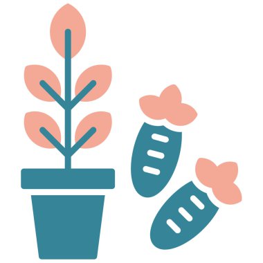 Bitki. Web simgesi basit illüstrasyon