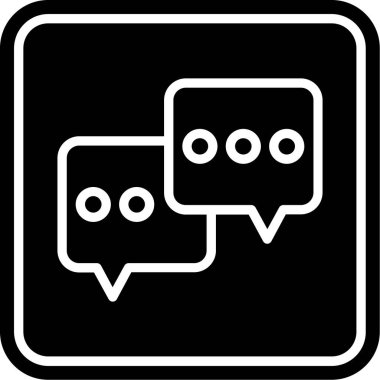 Sohbet simgesinin vektör illüstrasyonu