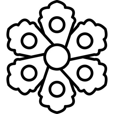 Çiçek. Web simgesi vektör illüstrasyonu