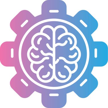 beyin ikonu vektör illüstrasyonu