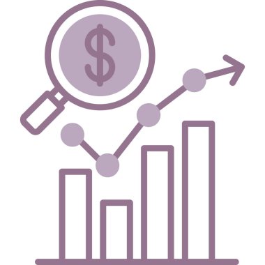 Büyüme düz vektör simgesi