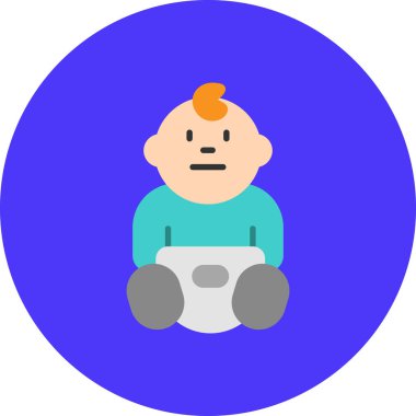 bebek oğlan web simgesi basit illüstrasyon