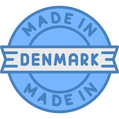 Danimarka yapımı mavi yuvarlak pul