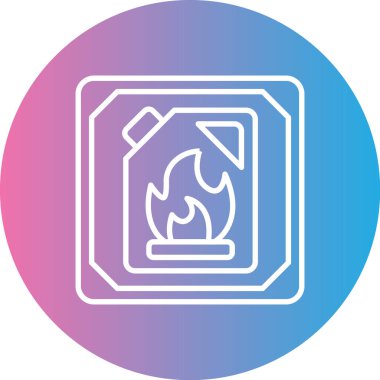 ateş simgesi, basit illüstrasyon